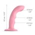 Strap-on-me M - vandtæt, pulserende G-punktsvibrator (pink)