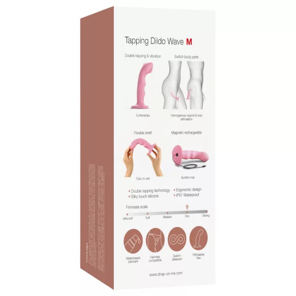 Strap-on-me M - vandtæt, pulserende G-punkt vibrator (pink)