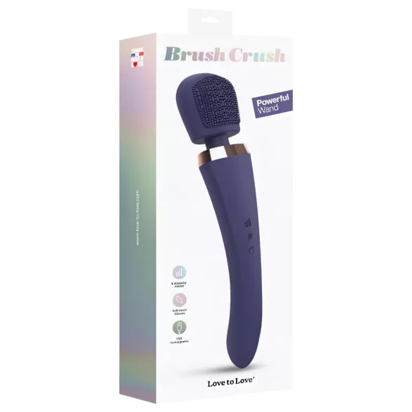 Love to Love Brush Crush - massager wand vibrator (blå)