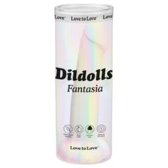 Dildolls Fantasia - stribet silikone dildo med sugekop