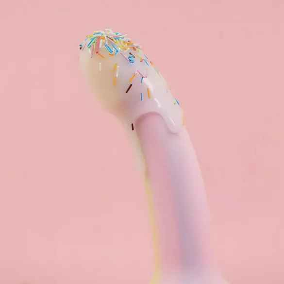 Dildolls Fantasia - stribet silikone dildo med sugekop