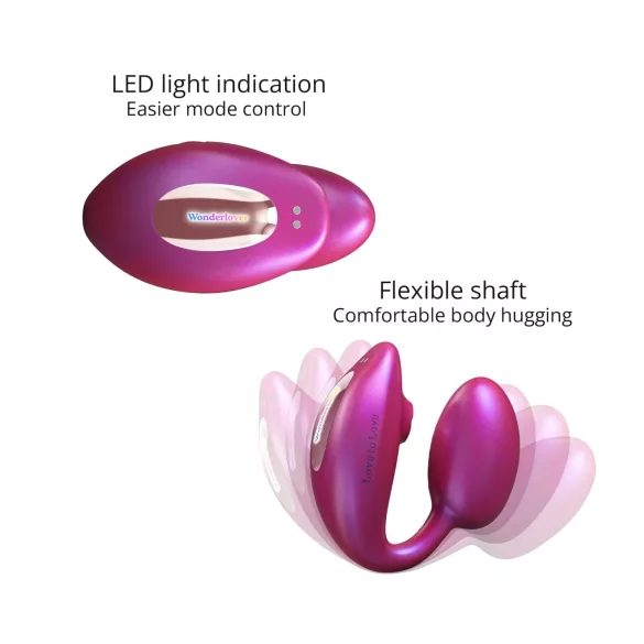 Wonderlover - klitoris & G-punkt vibrator (metal pink)