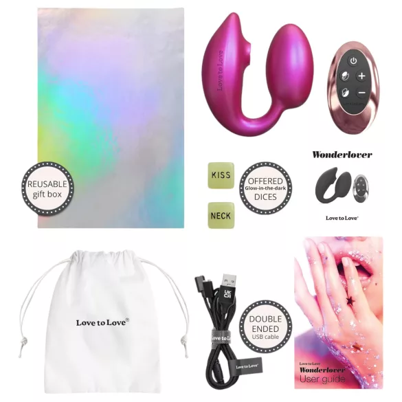 Wonderlover - klitoris & G-punkt vibrator (metal pink)