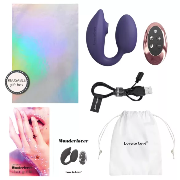 Love to Love Wonderlover - klitoris & G-punkt vibrator (mørklilla)