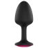 Dorcel - analplug med pink sten - medium - sort