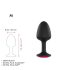 Dorcel Geisha Ruby M - Luksus pink anal plug (sort)