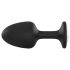Dorcel Geisha Plug Diamond L - sort analplug med hvid sten (sort)