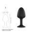Dorcel Geisha Plug Diamond L - sort analplug med hvid sten (sort)