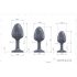 Dorcel Geisha Plug Diamond L - sort analplug med hvid sten (sort)