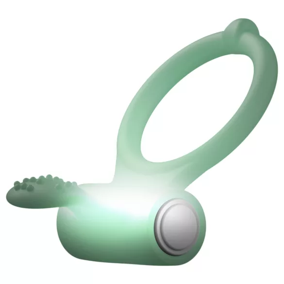 Dorcel - penisring med vibration - selvlysende - hvid