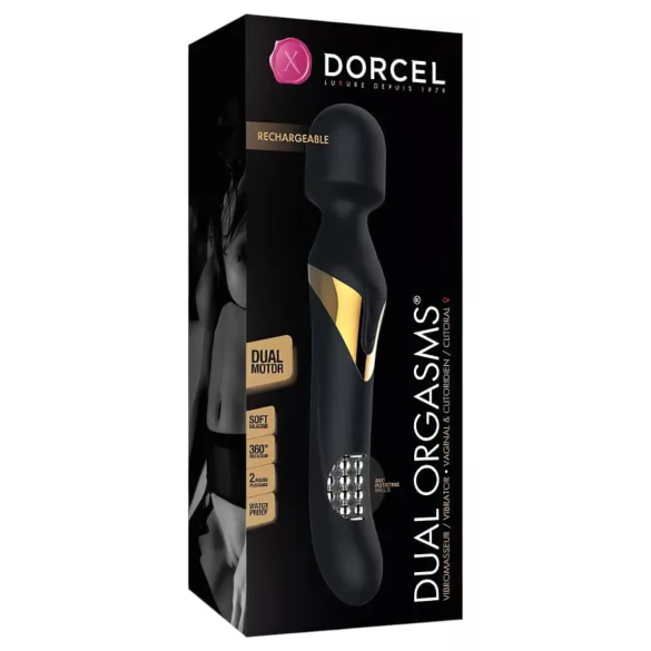 Dorcel - 2i1 vibrator og wand massager - sort