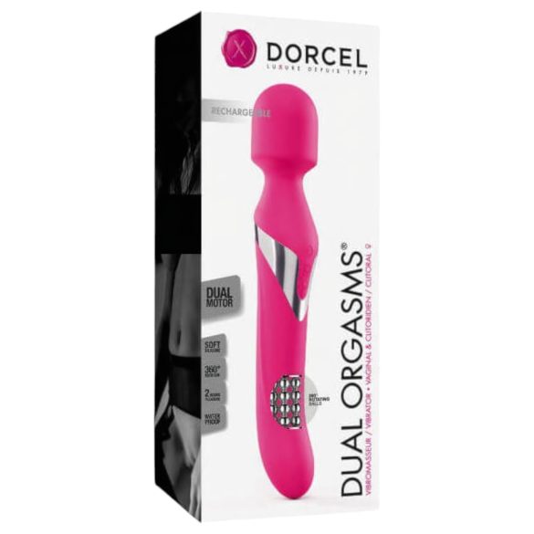 Dorcel Dual Orgasms - genopladelig 2i1 pink vibrator massager