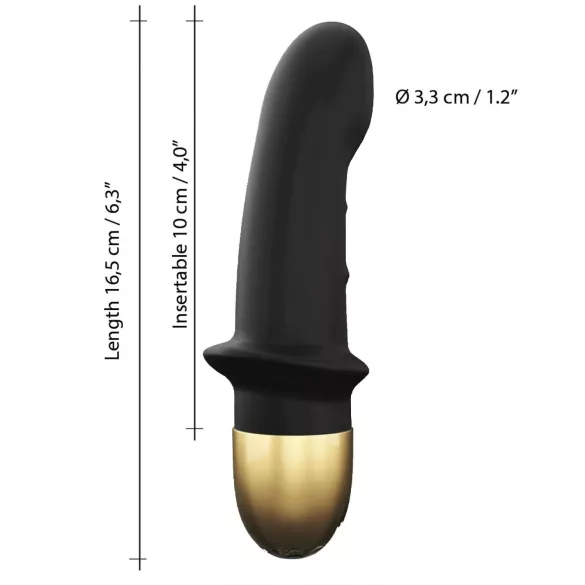 Dorcel Mini Lover 2.0 - genopladelig G-punkt vibrator (sort-guld)