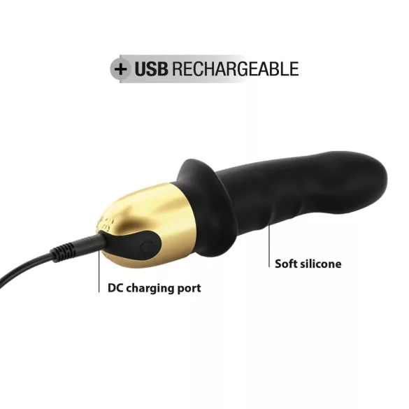 Dorcel Mini Lover 2.0 - genopladelig G-punkt vibrator (sort-guld)