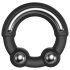Dorcel Stronger Ring - Sort penisring med metalindsats