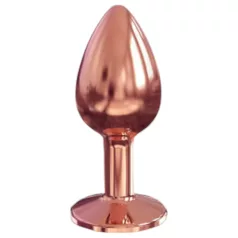   Dorcel Diamond Plug S - analpløg i aluminium - lille (rosaguldfarvet)