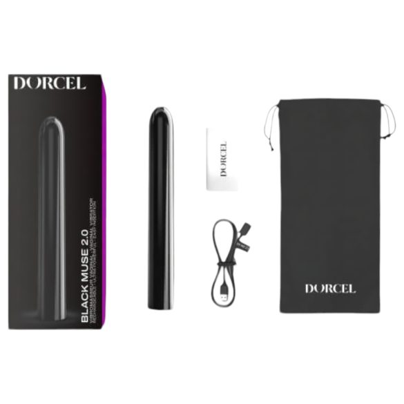 Dorcel Black Muse 2.0 - Genopladelig stangvibrator (sort)