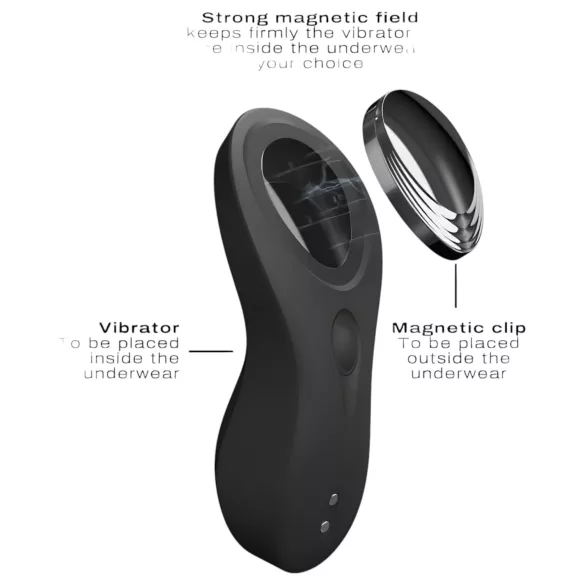 Dorcel Discreet Vibe+ - genopladelig klitorisstimulator (sort)