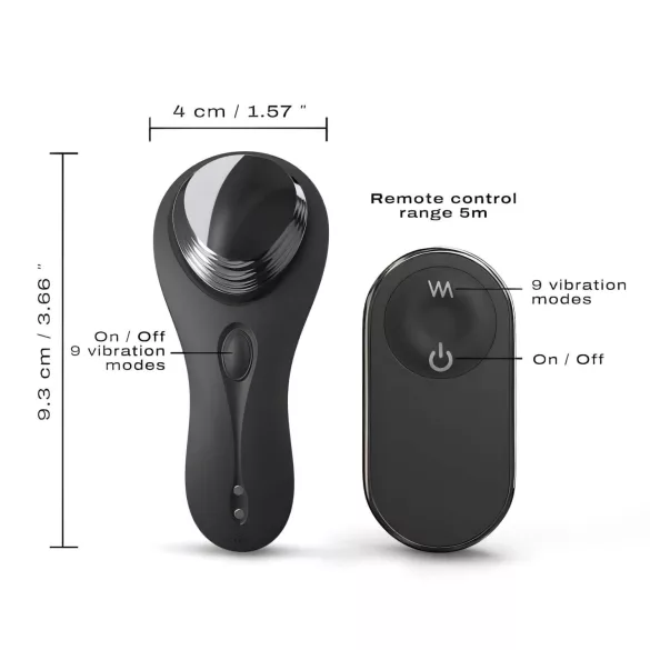 Dorcel Discreet Vibe+ - genopladelig klitorisstimulator (sort)