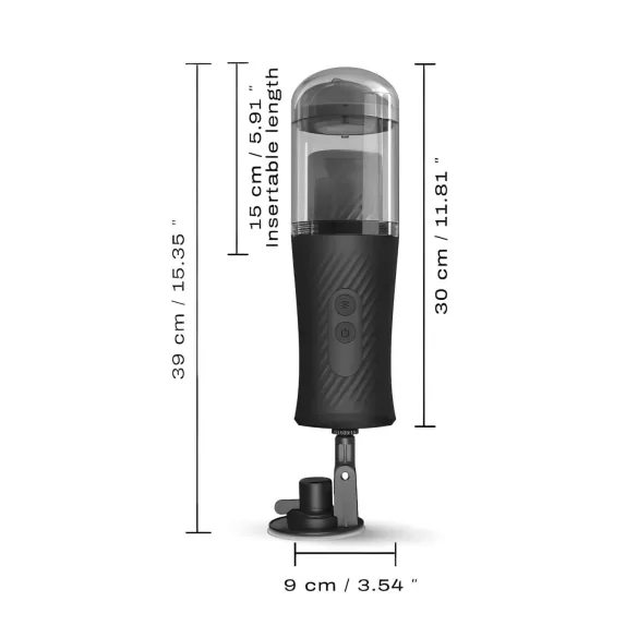 Dorcel - automatisk masturbator med thrust-funktion - genopladelig - sort