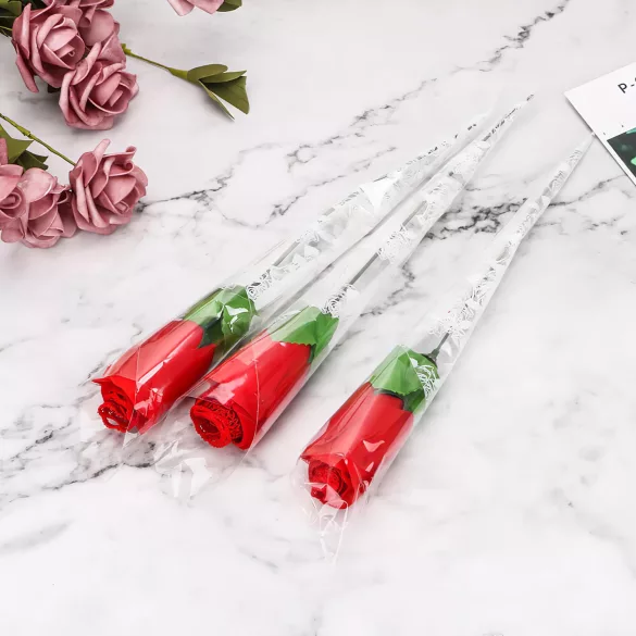 Panty Rose - trussetanga med rosenstil - rød - S-L