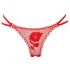 Rose Panty: Fræk blomstertanga i rød (S-L)