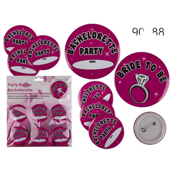 Badges til polterabend (lyserød)