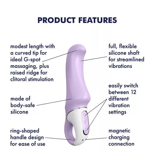 Satisfyer Charming Smile - G-punkts vibrator - vandtæt, genopladelig, lilla