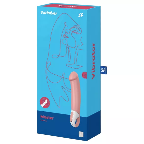 Satisfyer Master - vibrator med batteri - vandtæt - natur