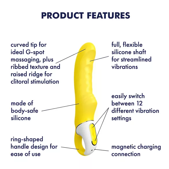 Satisfyer - G-punkt vibrator - vandtæt - gul