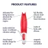Satisfyer Power Flower - vibrator - opladelig vandtæt - rød