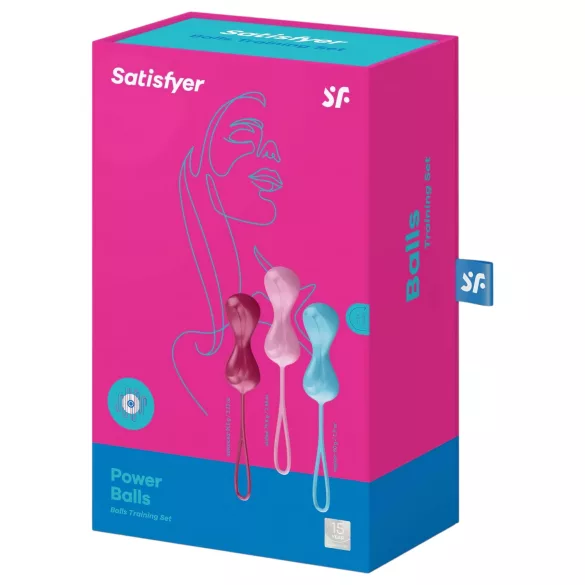 Satisfyer Power Balls - bækkenbundskugler sæt med bevægelige kugler 3 stk