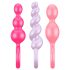 Satisfyer Booty Call - farvefuldt anal plug sæt (3 dele)