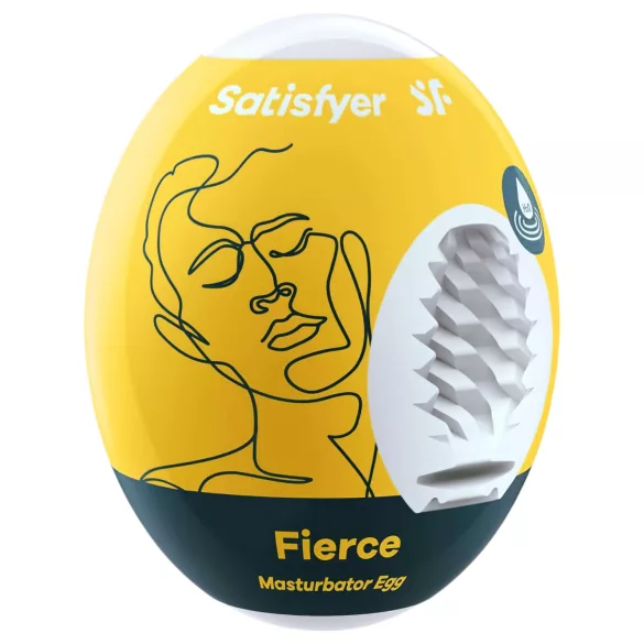 Satisfyer Egg Fierce - æg masturbator - engangsbrug - gennemsigtig