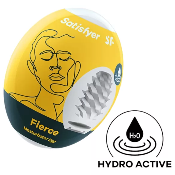 Satisfyer Egg Fierce - æg masturbator - engangsbrug - gennemsigtig