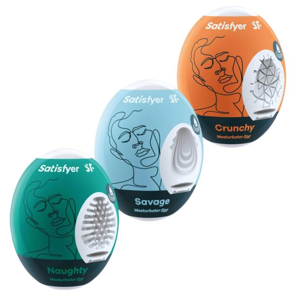 Satisfyer Egg NSC - sæt med æggemasturbatorer (3 stk)