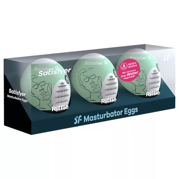 Satisfyer Egg Riffle - æg onanator sæt - 3 stk