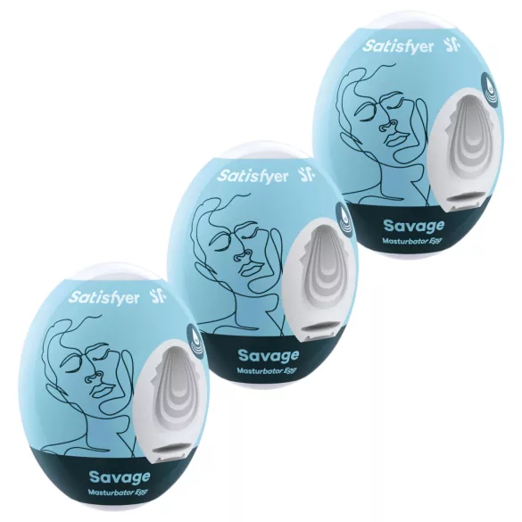 Satisfyer Egg Savage - æg onanator sæt - 3 stk