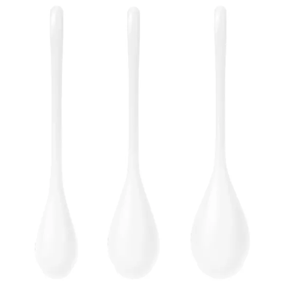 Satisfyer - bækkenbundskugler sæt - 3 stk - hvid