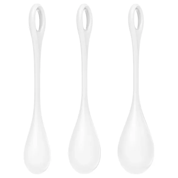 Satisfyer - bækkenbundskugler sæt - 3 stk - hvid