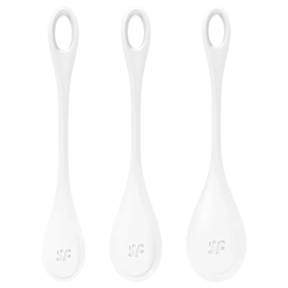 Satisfyer - bækkenbundskugler sæt - 3 stk - hvid