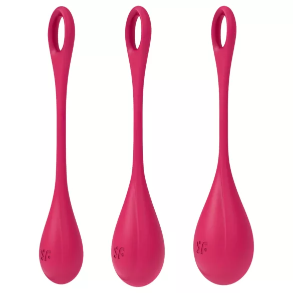 Satisfyer - bækkenbundskugler sæt - 3 stk - rød