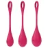 Satisfyer - bækkenbundskugler sæt - 3 stk - rød