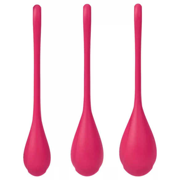 Satisfyer - bækkenbundskugler sæt - 3 stk - rød
