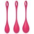 Satisfyer Yoni Power 1 - Geishakugle Sæt - Rød (3 Dele)