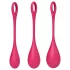 Satisfyer - bækkenbundskugler sæt - 3 stk - rød