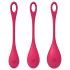 Satisfyer Yoni Power 1 - Geishakugle Sæt - Rød (3 Dele)