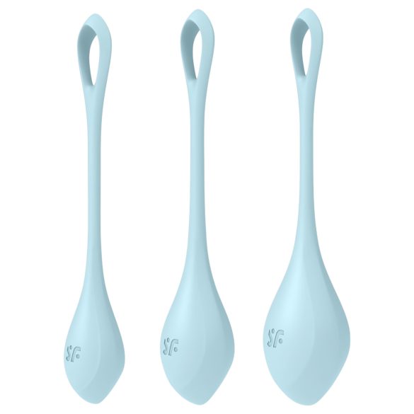 Satisfyer Yoni Power 2 - geishakugle sæt - blå (3 dele)
