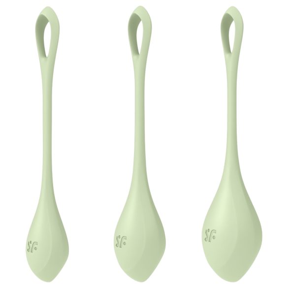 Satisfyer Yoni Power 2 - Geishakuglesæt - Grøn (3 dele)