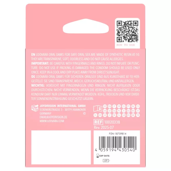 Loovara Oral Dams - latexfri oralklud (3 stk)